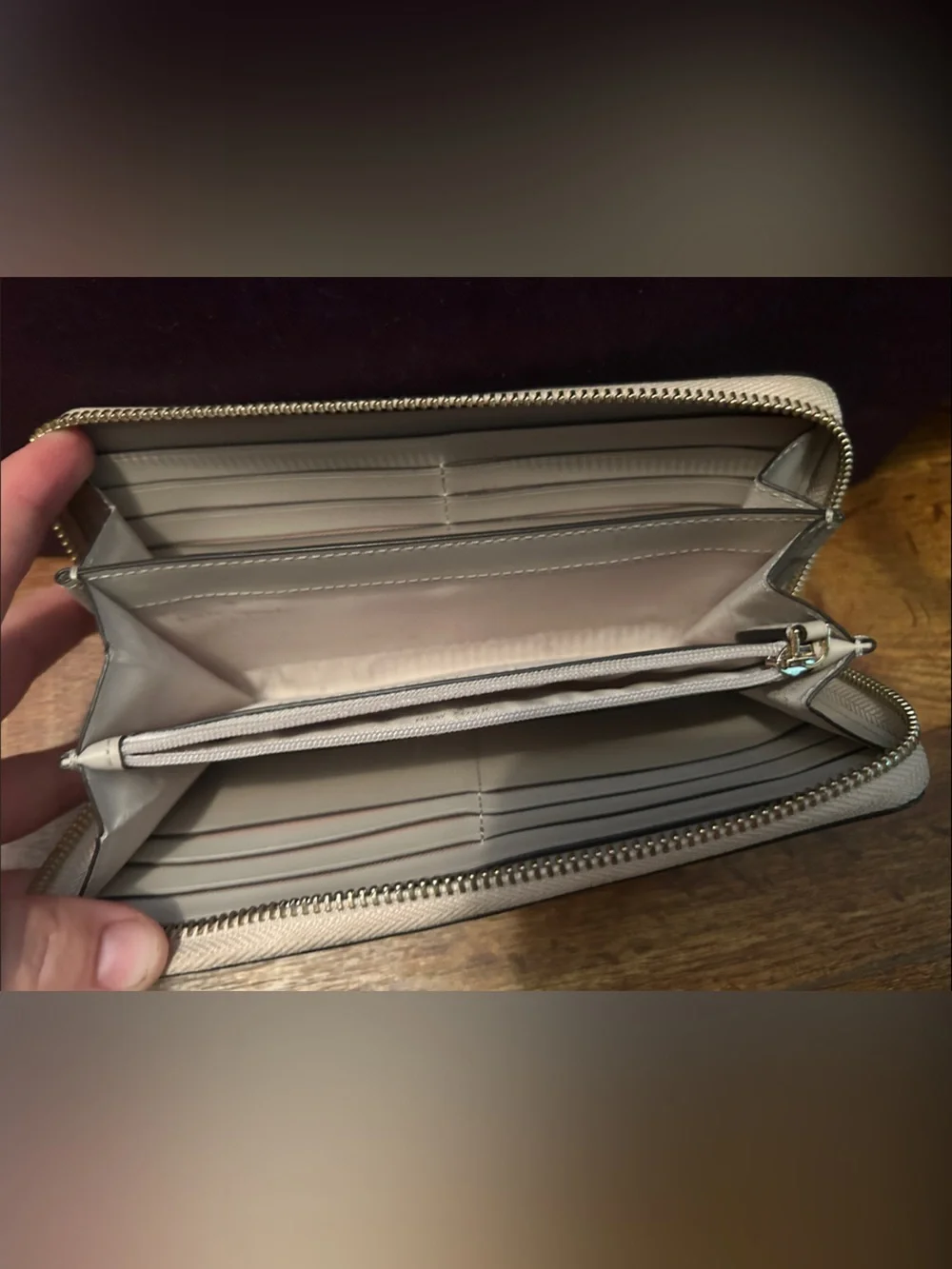 kate spade Metallic Gold Zip-Around Wallet